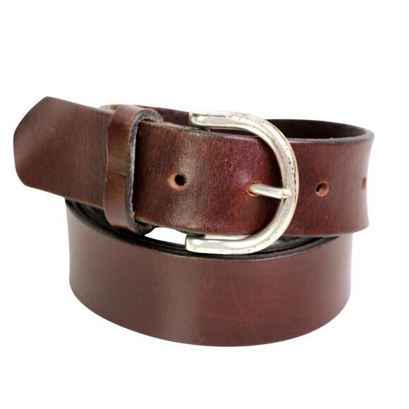 Old Navy BROWN GENUINE LEATHER 1 3/8"Wd DRESS CASUAL WOMEN'S BELT Size M (t89 - Picture 2 of 13